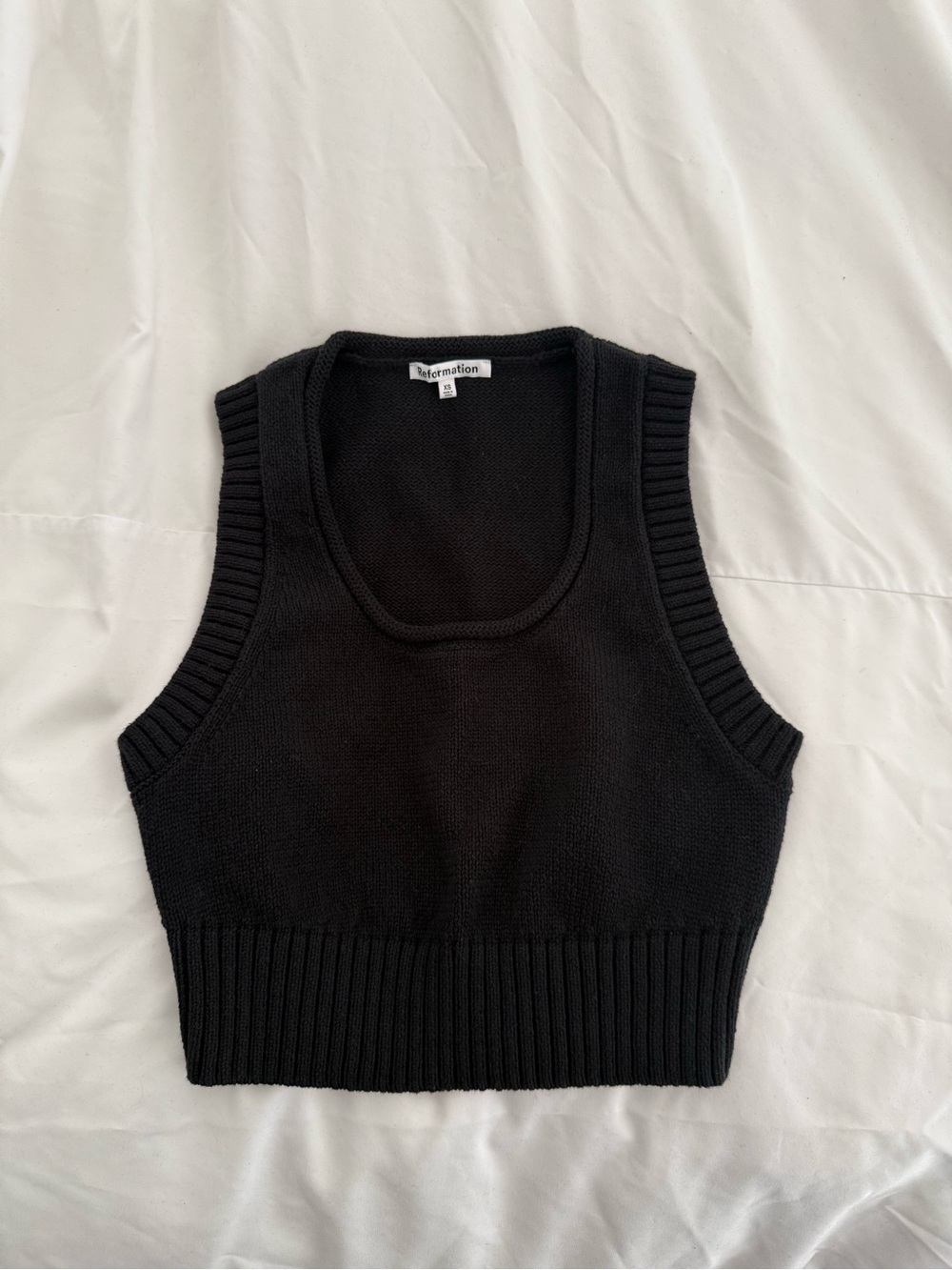 Reformation Black Knit Top